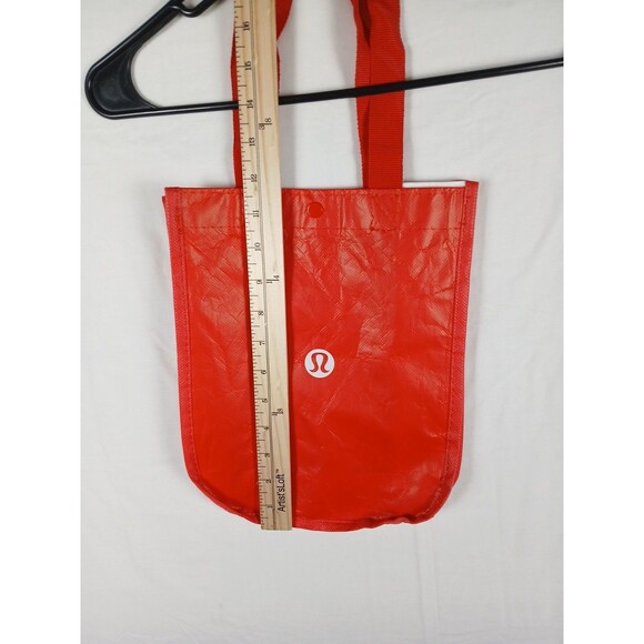 Lululemon Small Red Tote Bag Reusable Gift Bag Fitness Yoga Shopper - Picture 2 of 5